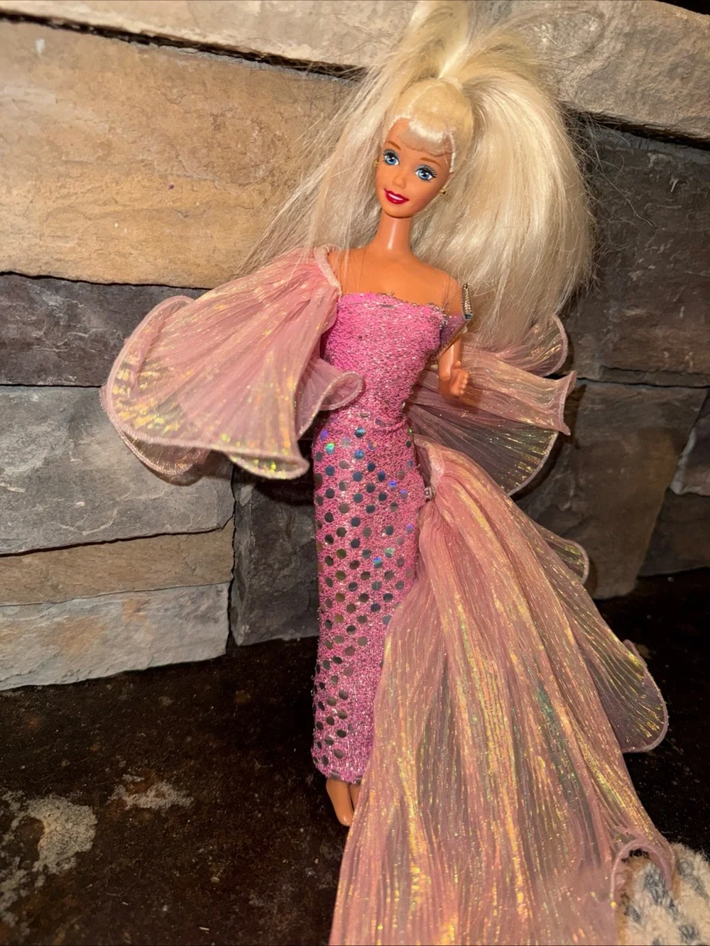 Barbie fashion pink dress vintage